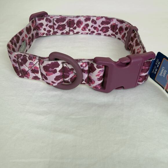 Top Paw XL Dog Collar, Pink and Purple Leopard Print, Adjustable and Durable - Picture 2 of 8